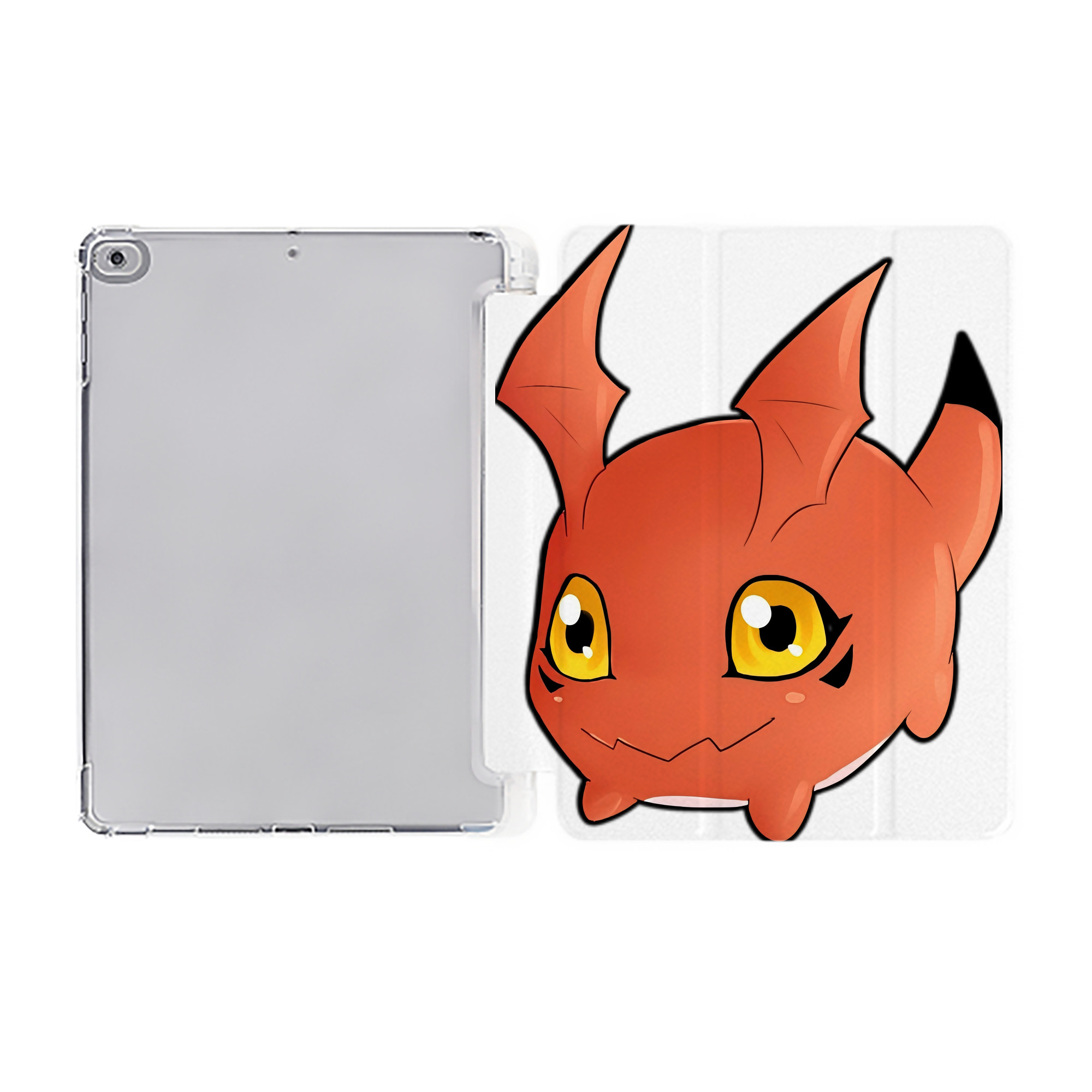 （画像用） Digimon デジタルモンスター/デジモン IPad ケース ペン収納付き 三つ折りスタンド PUレザー×シリコン 対応機種9.5/10.5/10.9インチ